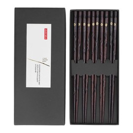 Reusable Japanese Wooden Chopsticks, Non-Slip Chopsticks, Dishwasher Safe Chopsticks, Lightweight Cooking Sticks, 5 Pairs, Chopsticks Chopsticks Reusable Ess