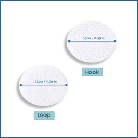 1080 Pieces Double Sided Sticky Dots Stickers Removable Round Putty Clear Sticky Tack No Trace Super Sticky Putty Waterproof Small Stickers for Festival Decoration,540 Hook & 540 Loop, (White,15mm)