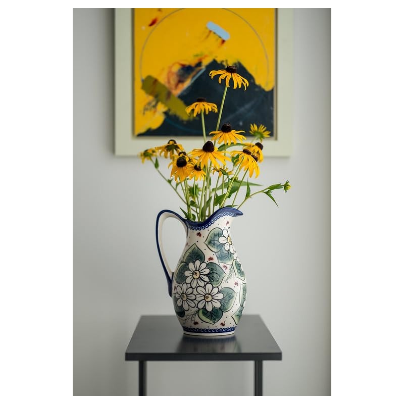 Polish Pottery Ladybug Pitcher