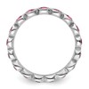 GemApex Eternity Ring Band 925 White Sterling Silver Stackable Expressions