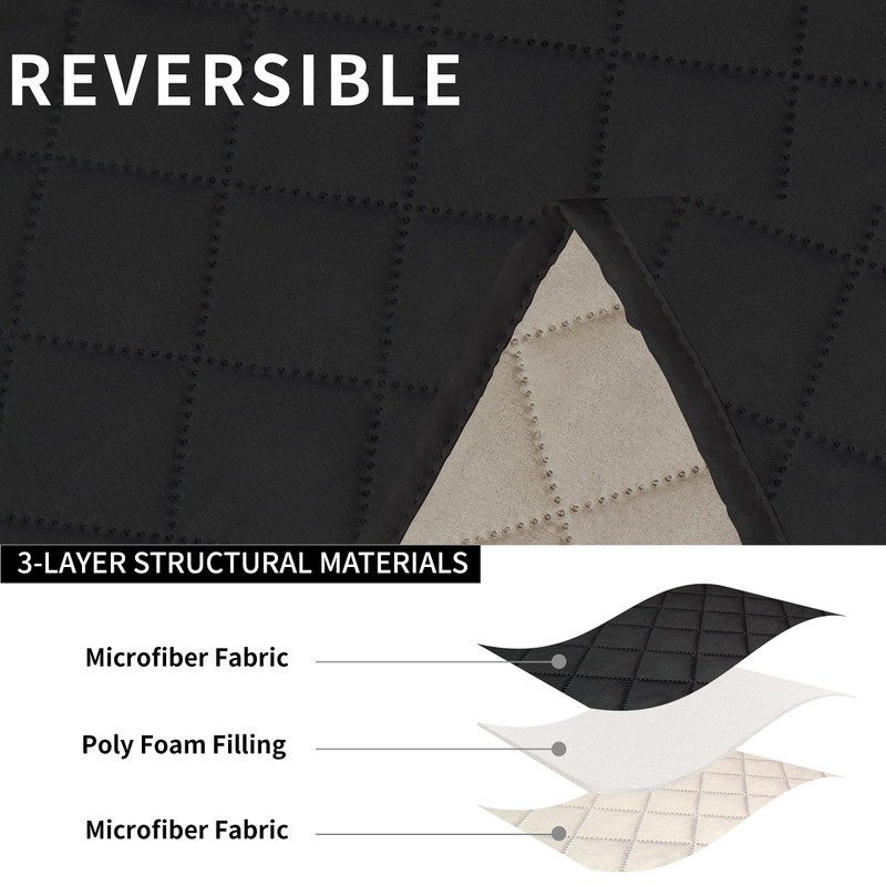 Easy-Going Recliner Sofa Cover with Console, Reversible Couch Cover for