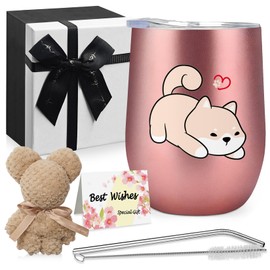 Dog Tumbler, Present, Cute, Birthday Gift, Women's, Men, Mother, Sister, Wife, Popular, Girlfriend, Gift, Warm, Cold Retention, Practical, Dog Miscellaneous Goods, Fashionable, Dog Lover Gift, Easy to