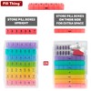 7 Times a Day Weekly Pill Box Organizer Case, Secure