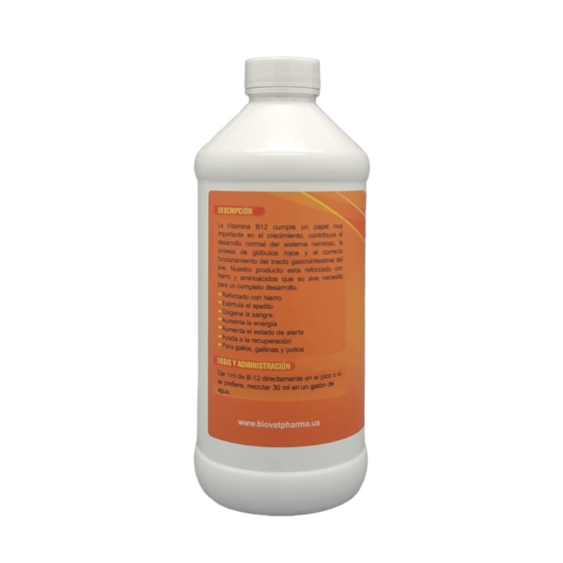 NUTRILINE B-12 for Poultry - Multivitamin Booster for Rooster, Hens,