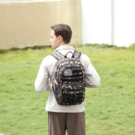 Military Tactical Backpack for Men Army 3 Days Assault Pack Bag with Molle System for Outdoor Adventures, Yellow Maple Leaf, 25L, Tactical Backpack