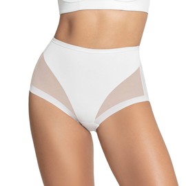 Leonisa Women's Super Comfy Control Shapewear Panty, White, Medium