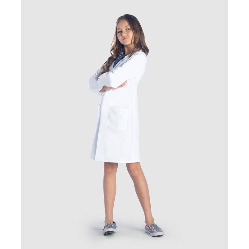 Dr. James Durable Kids Lab Coat with Safety Snap Buttons