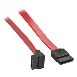 LINDY 0.7 m 7 Pin to 90 Degree 7 Pin SATA Internal Cable - Red