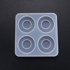 EINCORN Silicone Crystal Epoxy Resin Mold Round Drawer Handle Casting Mould Handmade, 10x3.8x2cm, White