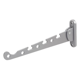 Metafranc Kleiderlüfter silber - 290 x 30 mm - 20 kg Tragkraft - Stabiles Material - Platzsparende Klappfunktion / Kleiderstange / Wandhaken / Klapphaken / Aufhängevorrichtung / 250237