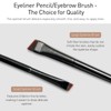 4 Pieces Black Fine Angled Eyeliner Brushes, Eye Liner brush,