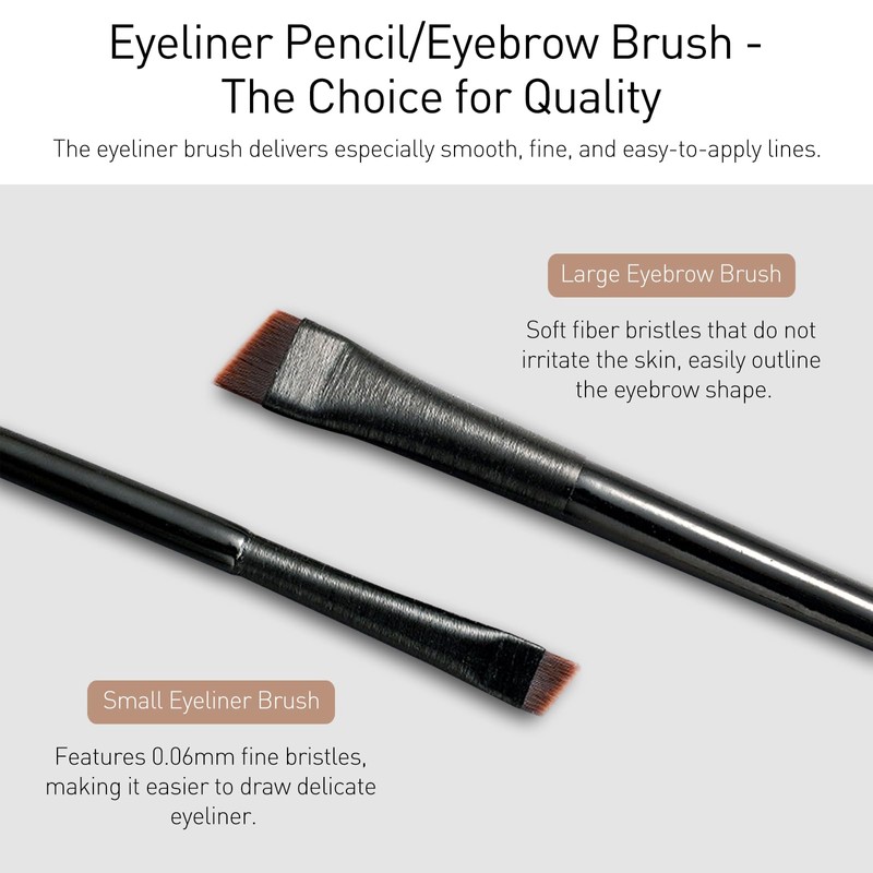 4 Pieces Black Fine Angled Eyeliner Brushes, Eye Liner brush,