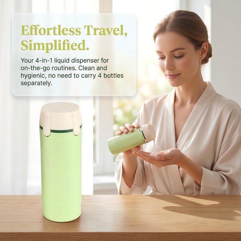 4 in 1 Travel Dispenser Bottle, Including Four 30ML Travel