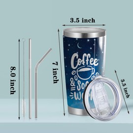 CWEGSJ Social Worker Gift Social Worker 20oz Stainless Steel Insulated Tumblers Social Work MSW LSW Gift Social Worker Appreciation Vacuum Insulated (Coffee&Social Work)