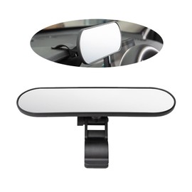 1 Pcs Rear View Mirror, Adhesive Suction Cup Type Spherical Cardan Shaft Wide-Angle Auxiliary Mirror, Universal Car Interior Rearview Mirror Fits For Car Truck Suv Van (White)