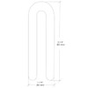 CRL Red 1/8" x 3-1/2" Plastic Horseshoe Shims