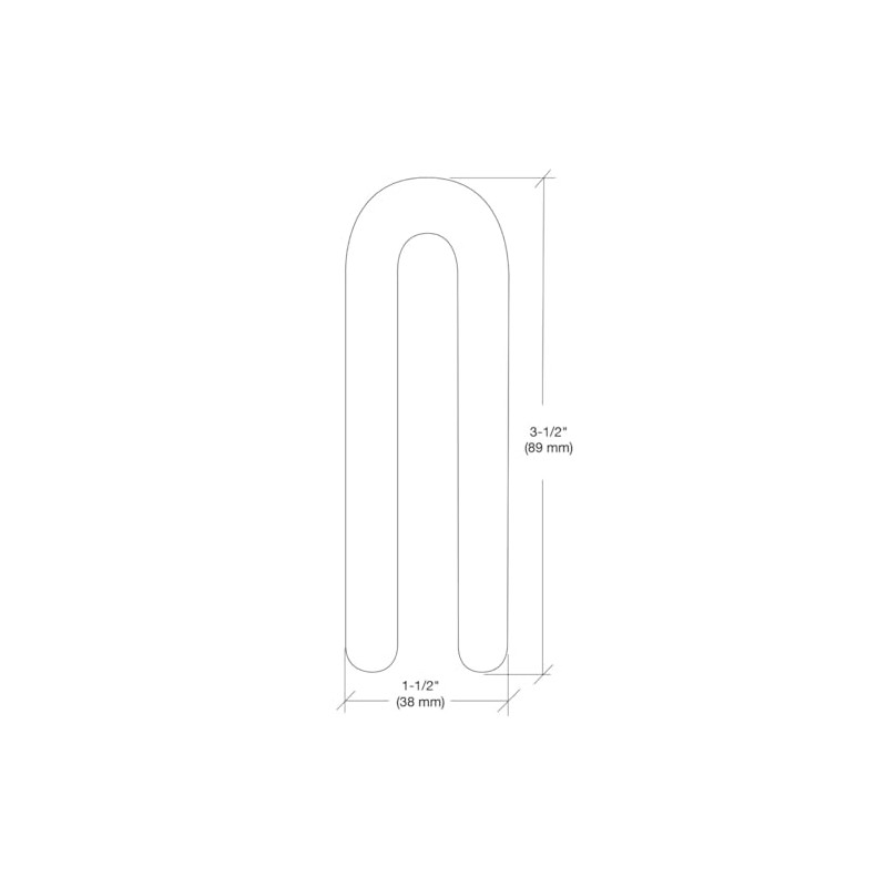 CRL Red 1/8" x 3-1/2" Plastic Horseshoe Shims