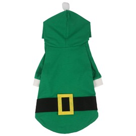 Impoosy Pet Christmas Shirt Dog Elf Hoodies Cat Santa Costume Puppy Merry Chrismtas Gift Cat Funny Soft Cotton Clothes (X-Large)