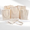 Sturdy Plain Horizontal Cotton Shoulder Bag for Group Promotions Horizontal Black Eco Bag 3ea