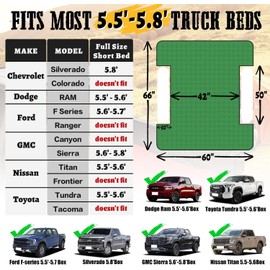 Umbrauto Inflatable Truck Bed Mattress for 5.5-5.8ft Full Size Short, Truck Tent Camping Mattress