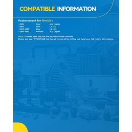 PHILTOP 78613 AC Compressor Compatible with Civic 2002-2005 1.7L, Civic 2001, Prelude 1997-2001, Air Conditioning Compressor with Clutch