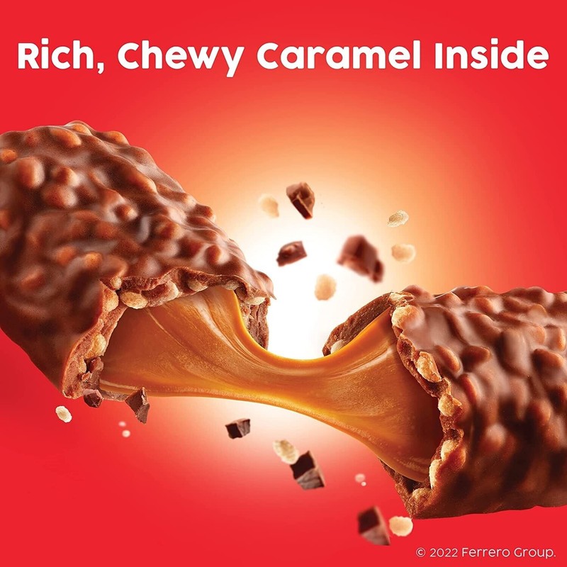 100 GRAND Crispy Milk Chocolate w/ Caramel, Fun Size Individual
