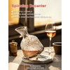 Spinning Wine Decanter, Whisky Decanter, 360°Rotating Red Wine Carafe Decanter,
