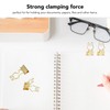 100Pcs Bunny Binder Clips Gold Cute Handle Durable Metal Multifunction