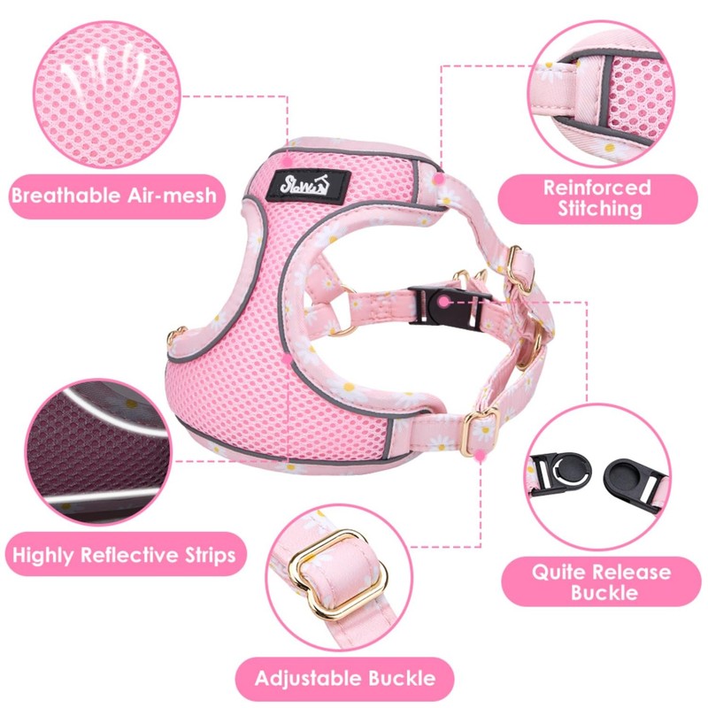 SlowTon No Pull Dog Harness with Leash - Adjustable Breathable