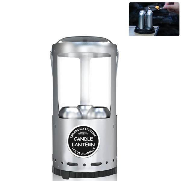 Candle Lantern, Camping Gear for Campers and Emergency Use, Without