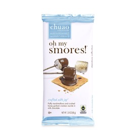 Chuao Chocolatier Oh My S'mores Milk Chocolate Bars | Gourmet Chocolate Artisan European No Preservatives | For Gift Baskets, Christmas, Valentines Day, Gifts for Women, Men, | 10 Pack
