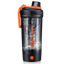 VOLTRX Electric Protein Shaker Bottle - USB Rechargeable Mixer Cup for Shakes and Meal Replacements, BPA-Free Tritan, 20oz