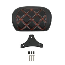 labwork Passenger Sissy Bar Backrest Pad Replacement for Road King Street Glide CVO Electra Street Road Glide Solftail Heritage Classic 1994-2023 Orange Stitching
