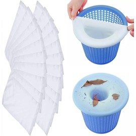 Pool Skimmer Socks, 20 Packs Swimming Pool Skimmer Socks Baskets Skimmers Net Filter Storage Bag, Ultra fine Mesh Screen Liner for Filters Baskets and Skimmers for Cleans Debris and Leaves