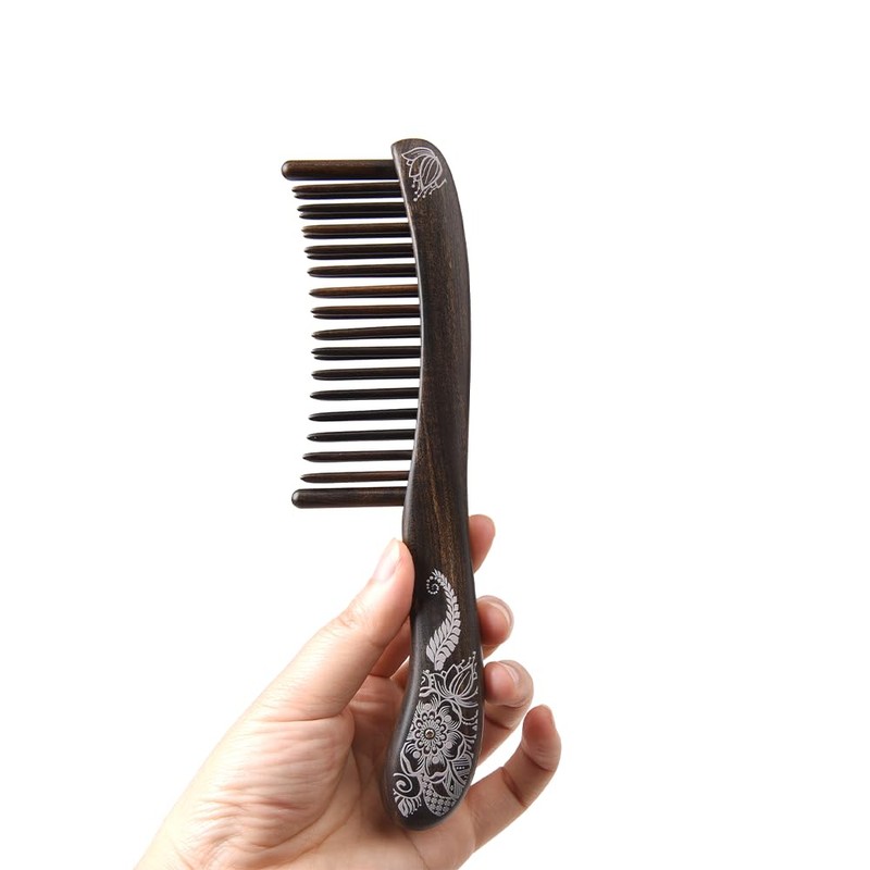 TAN MUJIANG TAN KITSAN "Serve" Hair Comb | African Ebony