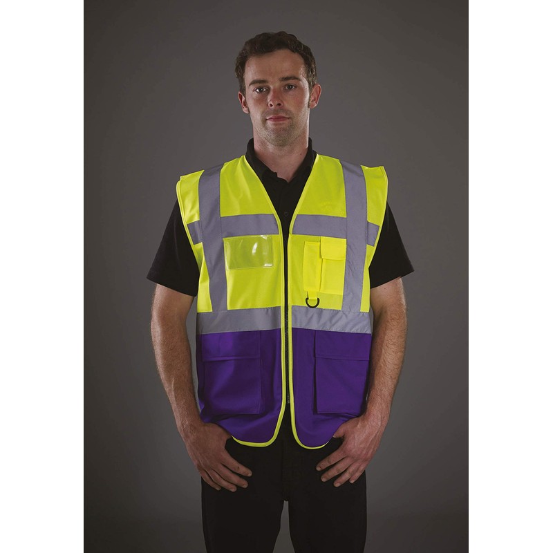 Yoko Unisex Hi Vis Safety Vest - Multicolour - Medium