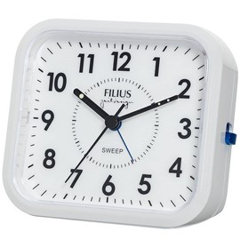 Filius 0529-0 Wecker ohne Ticken Quarz 10 x 9 cm Weiß