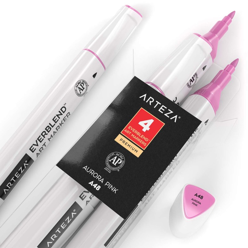 ARTEZA ARTZ-8826 Artists-Markers, Aurora Pink A48 (Set of 4) 4
