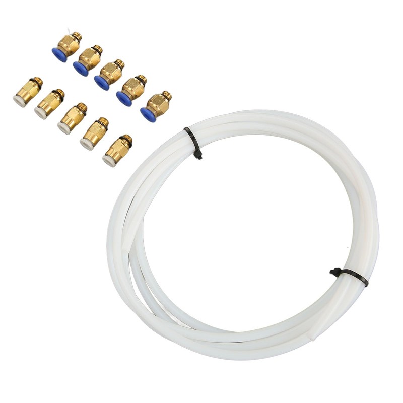 PTFE Hose Kit for 3D Printer, Includes 2M PTFE Hose,