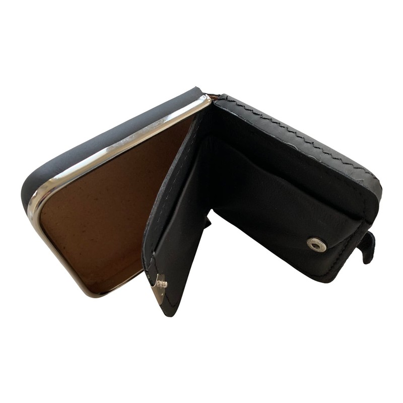 Lorenz Square Tray Purse with Chrome Rim and Note Section