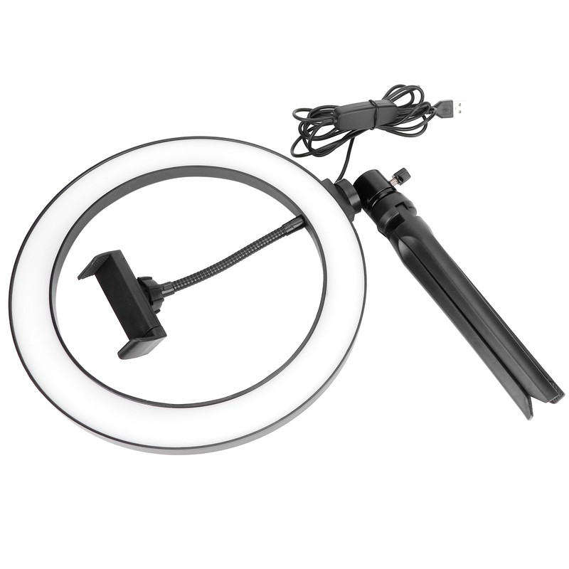 LED Ring Light 10 Levels Dimming Desktop Fill Lamp with