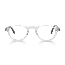 eyebobs - Vice Chair | Premium Reading Glasses for Men and Women | Half Rim Frame for Narrow Faces, Crystal & Black, 2.75