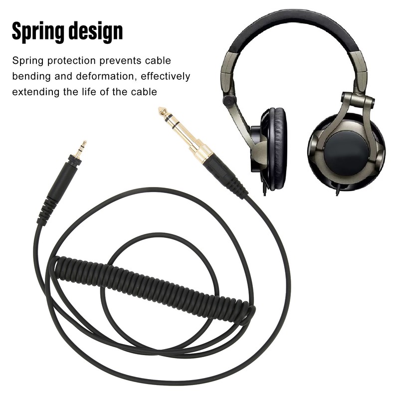 Replacement Headphone Cable 3.5mm Male and 6.35mm to 2.5mm Male