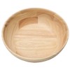 Nitori 8964236 Wooden Bowl, Round Bowl, Rubber, 9.4 inches (24