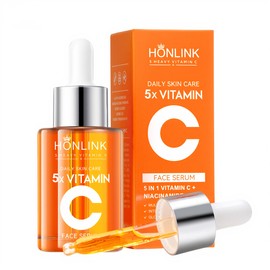 Vitamin C Serum & HONLINK Face Essence - Gift for Her, Skincare Gift with Hyaluronic Acid & Centella - for Dull Skin, Uneven Tone, Fine Lines & Pores