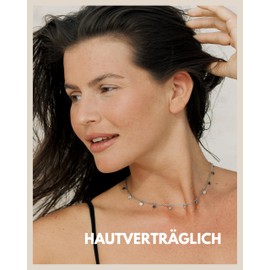 GOOD.designs Women’s Delicate Coin Necklace with Round Stainless Steel Discs, Adjustable, Stainless Steel