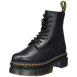 Dr. Martens Women's Audrick 8-Eye Boot Combat, Black Nappa Lux, 8