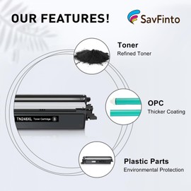 SavFinto TN248XL Black Toner Cartridge Compatible for Bother TN-248XL TN-248BK Toner MFC-L3740CDWE DCP-L3520CDW L3520CDWE L3555CDW L3560CDW HL-L8230CDW L3220CW L3220CWE L8240CDW (1 Black)