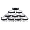 yueton 10pcs Black Edge Open Window 10 Gram Empty Clear