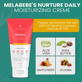 Melabebe Nurture: Daily Moisturizing Cream - Baby Eczema Cream & Baby Lotion Sensitive Skin Baby Cream - Natural Baby Lotion and Baby Moisturizer Infused w/Shea, Aloe Vera & Jojoba Oils - 6oz